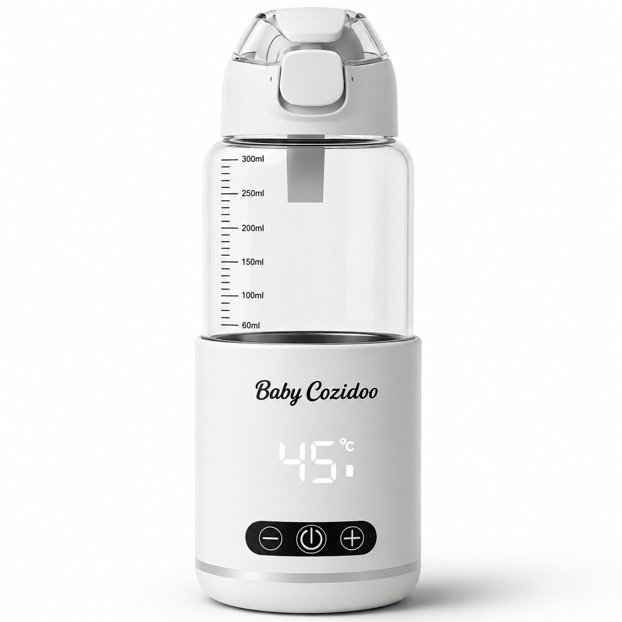 Kabelloser Flaschenwärmer Baby Cozidoo PRO3 für unterwegs mit LED-Anzeige