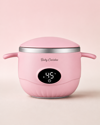 BabyCozidoo Kabelloser Babykostwärmer PRO in Rosa – tragbarer Breiwärmer für unterwegs, 500 ml