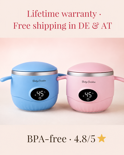 BabyCozidoo PRO baby food warmer, lifetime warranty, free shipping in DE & AT, BPA-free